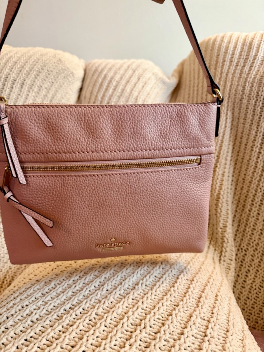 Kate Spade New York Jackson Street Gabriele Pink Leather Crossbody Bag EUC